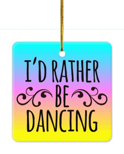 gradient id rather be dancing colorful stickers, magnet