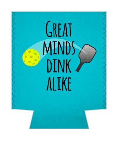 great minds dink alike pickleball paddle ball funny wordplay stickers, magnet