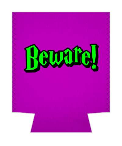 green beware purple halloween fun stickers, magnet