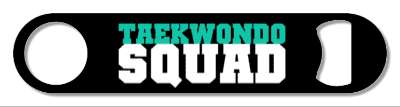 green black white team taekwondo squad stickers, magnet