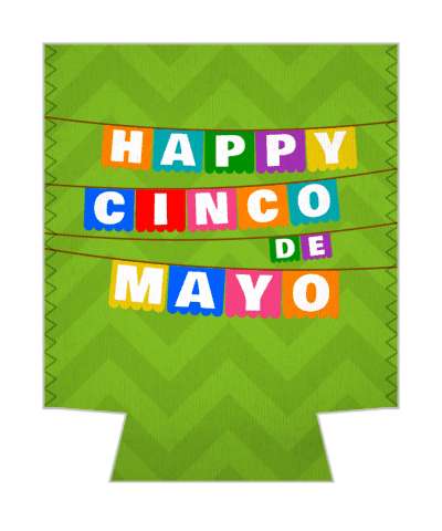 green chevron happy cinco de mayo colorful banner stickers, magnet