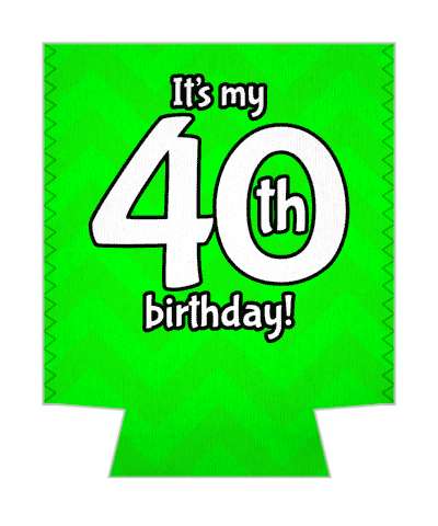 green chevron its my 40th birthday stickers, magnet