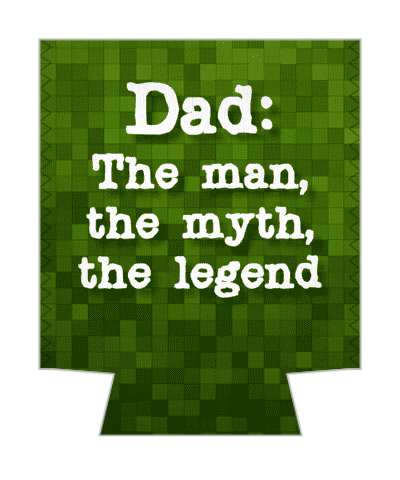 green dad the man the myth the legend stickers, magnet