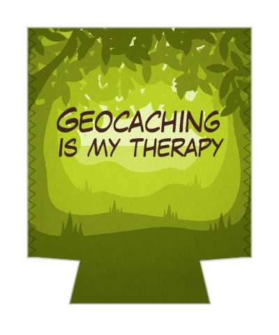 green geocaching is my therapy forest stickers, magnet