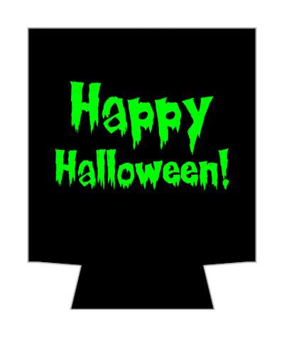 green happy halloween creepy black stickers, magnet