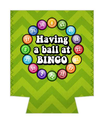 green having a ball at bingo chevron bingo balls stickers, magnet