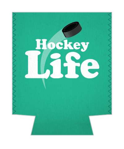 green hockey life puck stickers, magnet