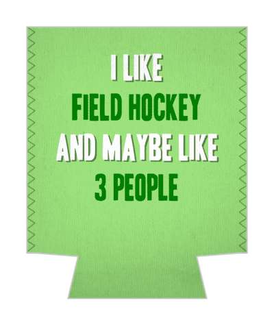 green i like field hockey and maybe like three people stickers, magnet