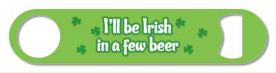 green ill be irish in a few beer wordplay funny stickers, magnet
