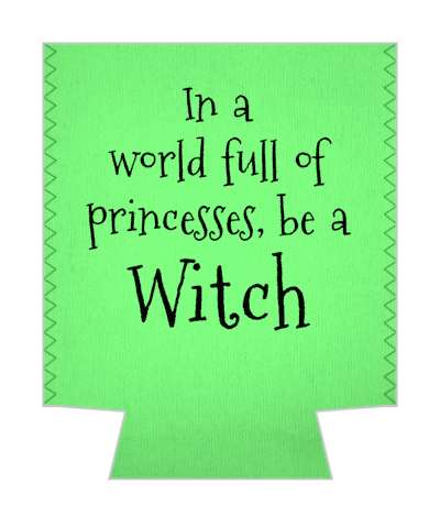green in a world full of princesses be a witch stickers, magnet