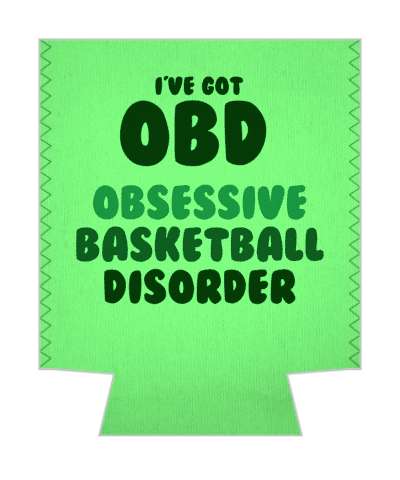 green ive got obd obsessive basketball disorder fanatic stickers, magnet
