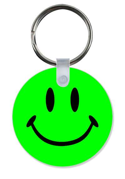 green joy happy smile face classic stickers, magnet