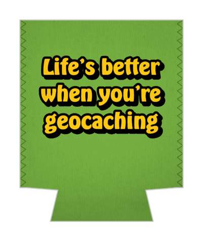 green orange lifes better when youre geocaching stickers, magnet