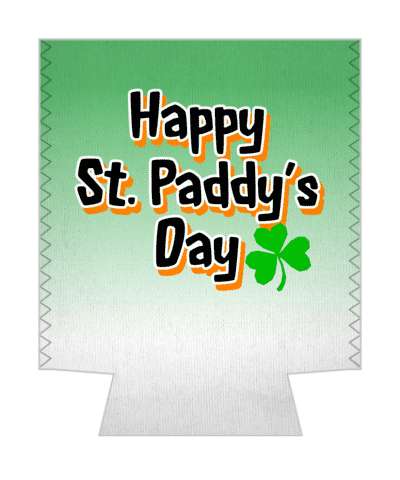green orange white happy st paddys day shamrock stickers, magnet