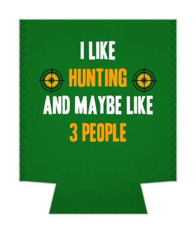 green orange white i like hunting and maybe like three people targets stickers, magnet