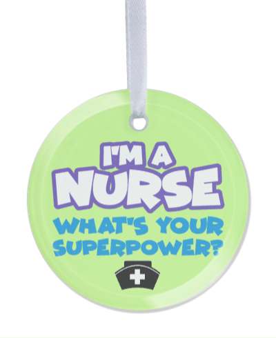 green pale im a nurse whats your superpower stickers, magnet
