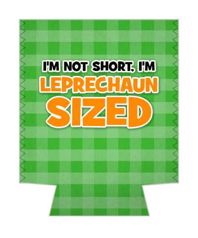 green pattern im not short im leprechaun sized stickers, magnet