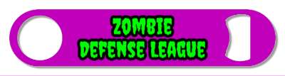 green purple zombie defense league creepy awesome stickers, magnet
