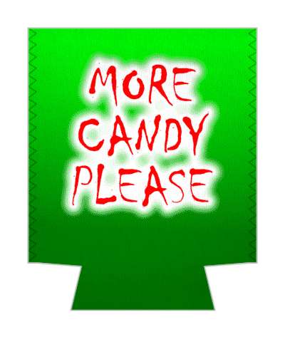 green red more candy please creepy fun stickers, magnet