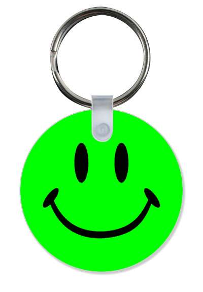 green smiley emoji smile face classic stickers, magnet