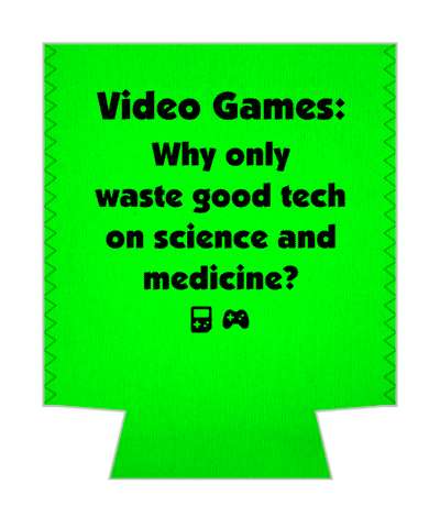 green video games why waste good technology on science and medicine stickers, magnet