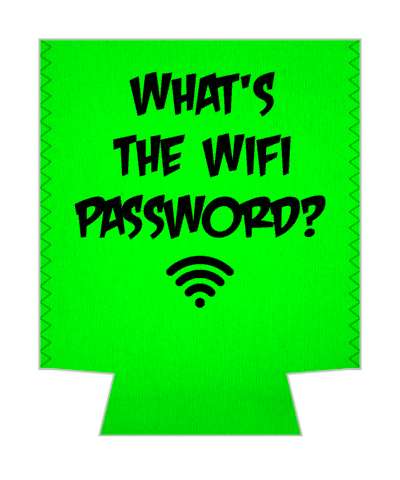 green whats the wifi password stickers, magnet