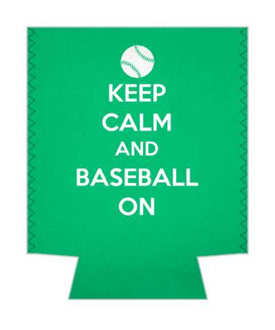 green white keep calm and baseball on parody stickers, magnet