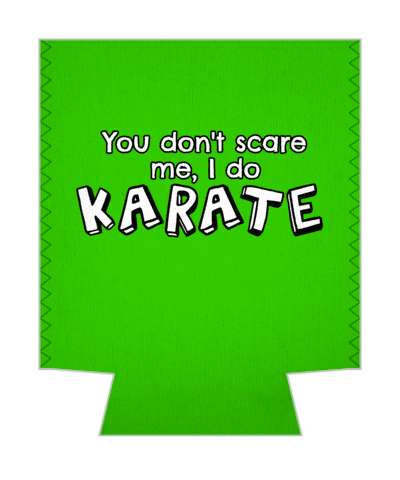 green you dont scare me i do karate stickers, magnet