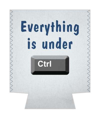 grey everything is under ctrl key stickers, magnet