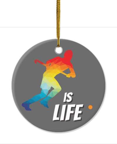 grey field hockey is life player silhouette colorful stickers, magnet