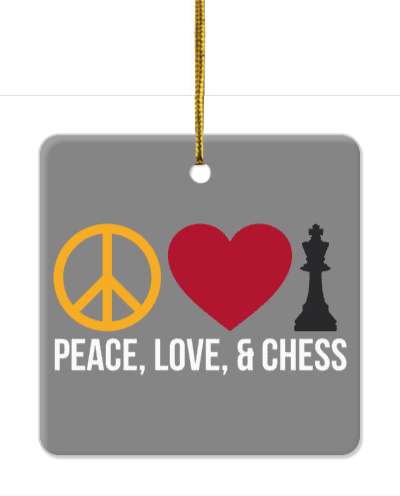 grey peace love and chess symbol heart king piece silhouette stickers, magnet