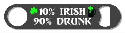 grey ten percent irish ninety percent drunk green beer mug stickers, magnet