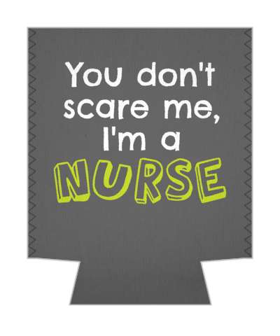 grey you dont scare me im a nurse stickers, magnet