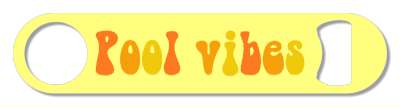 groovy pool vibes yellow orange stickers, magnet