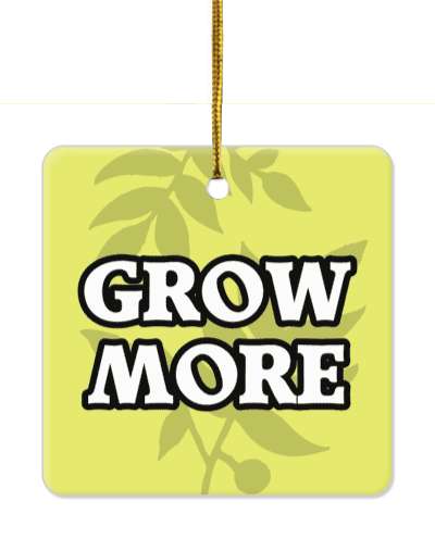 grow more plant leaves silhouette stickers, magnet