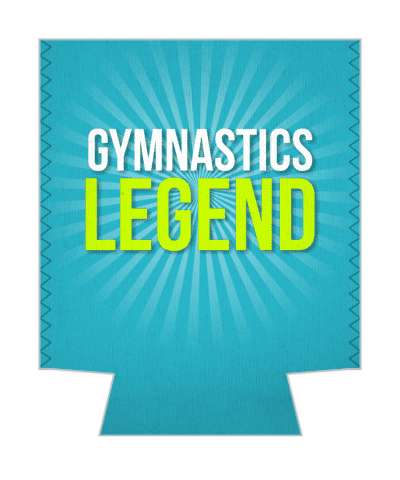 gymnastics legend rays aqua white green stickers, magnet