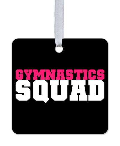 gymnastics squad bold black stickers, magnet