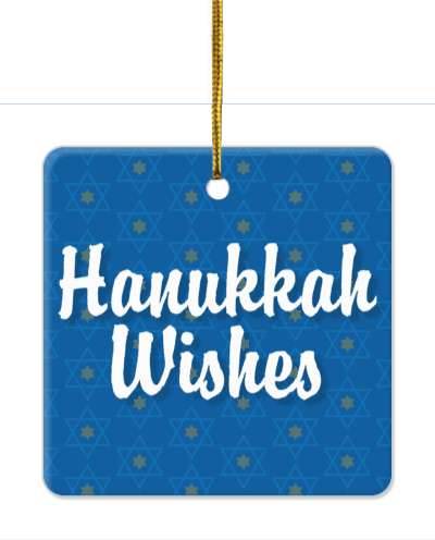 hanukkah wishes star of david jewish symbol pattern blue stickers, magnet