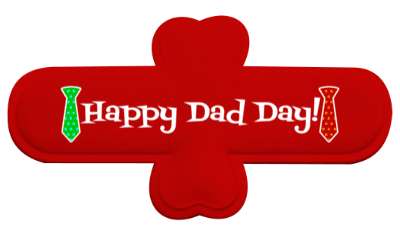 happy dad day colorful ties stickers, magnet