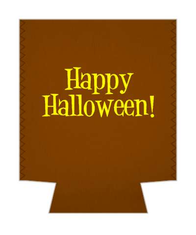 happy halloween classic yellow brown stickers, magnet