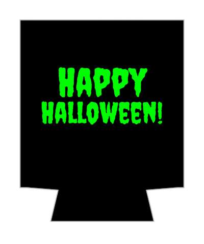 happy halloween creepy fun black green stickers, magnet