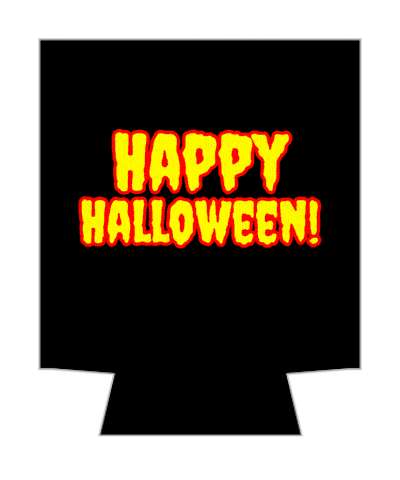 happy halloween fun black yellow red outline stickers, magnet