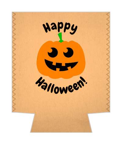 happy halloween jack o lantern peach stickers, magnet