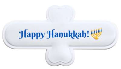 happy hanukkah candles menorah stickers, magnet