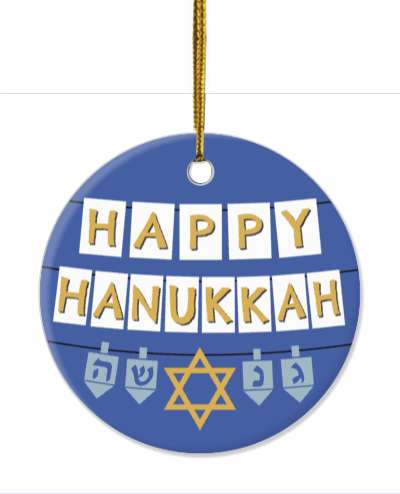 happy hanukkah dreidel star of david papers string hebrew stickers, magnet