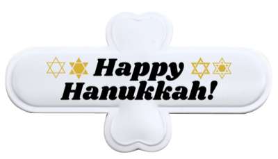 happy hanukkah symbols star of david stickers, magnet