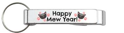 happy mew year wordplay stickers, magnet