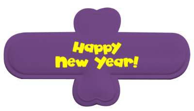 happy new year cute novelty stickers, magnet