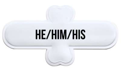 he him his pronouns bold stickers, magnet