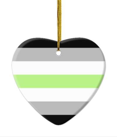 heart agender pride colors flag lgbt stickers, magnet